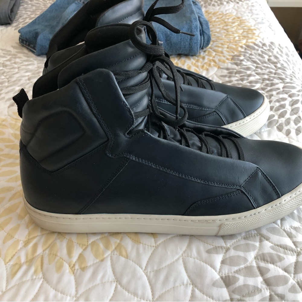 Mens Aldo qelalle all leather winter boots sneakers dark blue US 9.5